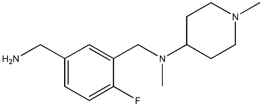 N-{[5-(aminomethyl)-2-fluorophenyl]methyl}-N,1-dimethylpiperidin-4-amine Structure