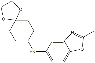 N-{1,4-dioxaspiro[4.5]decan-8-yl}-2-methyl-1,3-benzoxazol-5-amine 化学構造式