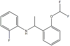 N-{1-[2-(difluoromethoxy)phenyl]ethyl}-2-fluoroaniline 化学構造式