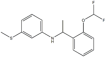 N-{1-[2-(difluoromethoxy)phenyl]ethyl}-3-(methylsulfanyl)aniline Structure