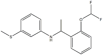 N-{1-[2-(difluoromethoxy)phenyl]ethyl}-3-(methylsulfanyl)aniline 结构式