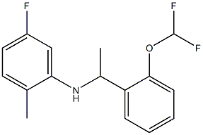 N-{1-[2-(difluoromethoxy)phenyl]ethyl}-5-fluoro-2-methylaniline Structure