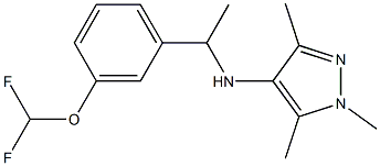 N-{1-[3-(difluoromethoxy)phenyl]ethyl}-1,3,5-trimethyl-1H-pyrazol-4-amine Structure