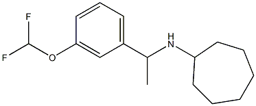 N-{1-[3-(difluoromethoxy)phenyl]ethyl}cycloheptanamine,,结构式