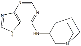 N-{1-azabicyclo[2.2.2]octan-3-yl}-7H-purin-6-amine 结构式
