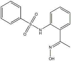 N-{2-[(1E)-N-hydroxyethanimidoyl]phenyl}benzenesulfonamide 化学構造式