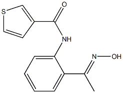 N-{2-[(1E)-N-hydroxyethanimidoyl]phenyl}thiophene-3-carboxamide 化学構造式