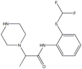 N-{2-[(difluoromethyl)sulfanyl]phenyl}-2-(piperazin-1-yl)propanamide Structure