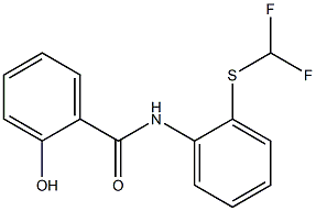 N-{2-[(difluoromethyl)sulfanyl]phenyl}-2-hydroxybenzamide Struktur