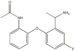 N-{2-[2-(1-aminoethyl)-4-fluorophenoxy]phenyl}acetamide,,结构式