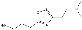 N-{2-[5-(3-aminopropyl)-1,2,4-oxadiazol-3-yl]ethyl}-N,N-dimethylamine Struktur