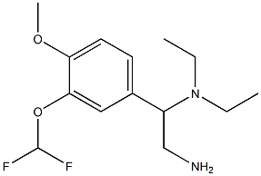 N-{2-amino-1-[3-(difluoromethoxy)-4-methoxyphenyl]ethyl}-N,N-diethylamine,,结构式