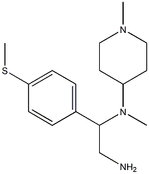 N-{2-amino-1-[4-(methylsulfanyl)phenyl]ethyl}-N,1-dimethylpiperidin-4-amine 化学構造式