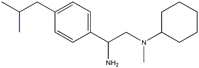 N-{2-amino-2-[4-(2-methylpropyl)phenyl]ethyl}-N-methylcyclohexanamine 结构式