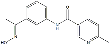 N-{3-[(1E)-N-hydroxyethanimidoyl]phenyl}-6-methylnicotinamide Struktur