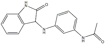 N-{3-[(2-oxo-2,3-dihydro-1H-indol-3-yl)amino]phenyl}acetamide 化学構造式