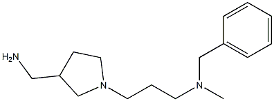 N-{3-[3-(aminomethyl)pyrrolidin-1-yl]propyl}-N-benzyl-N-methylamine Struktur