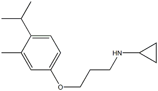 N-{3-[3-methyl-4-(propan-2-yl)phenoxy]propyl}cyclopropanamine Structure