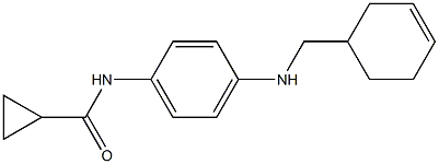 N-{4-[(cyclohex-3-en-1-ylmethyl)amino]phenyl}cyclopropanecarboxamide 化学構造式