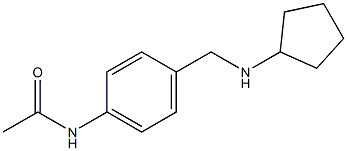 N-{4-[(cyclopentylamino)methyl]phenyl}acetamide 化学構造式