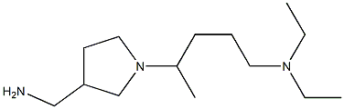 N-{4-[3-(aminomethyl)pyrrolidin-1-yl]pentyl}-N,N-diethylamine,,结构式