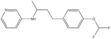 N-{4-[4-(difluoromethoxy)phenyl]butan-2-yl}pyridin-3-amine,,结构式