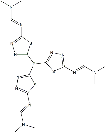  N'-{5-[bis(5-{[(1E)-(dimethylamino)methylene]amino}-1,3,4-thiadiazol-2-yl)phosphino]-1,3,4-thiadiazol-2-yl}-N-dimethylimidoformamide
