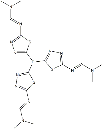 N'-{5-[bis(5-{[(1E)-(dimethylamino)methylene]amino}-1,3,4-thiadiazol-2-yl)phosphino]-1,3,4-thiadiazol-2-yl}-N-dimethylimidoformamide|