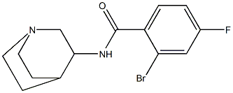 N-1-azabicyclo[2.2.2]oct-3-yl-2-bromo-4-fluorobenzamide Struktur