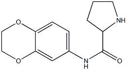 N-2,3-dihydro-1,4-benzodioxin-6-ylpyrrolidine-2-carboxamide 化学構造式