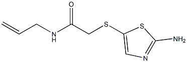 N-allyl-2-[(2-amino-1,3-thiazol-5-yl)thio]acetamide 化学構造式