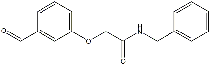 N-benzyl-2-(3-formylphenoxy)acetamide 化学構造式