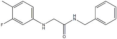 N-benzyl-2-[(3-fluoro-4-methylphenyl)amino]acetamide Structure