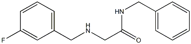 N-benzyl-2-{[(3-fluorophenyl)methyl]amino}acetamide,,结构式