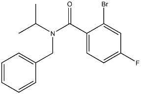 N-benzyl-2-bromo-4-fluoro-N-(propan-2-yl)benzamide Structure