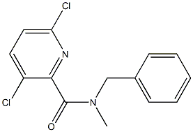 N-benzyl-3,6-dichloro-N-methylpyridine-2-carboxamide 化学構造式