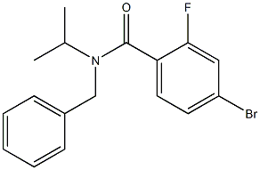 N-benzyl-4-bromo-2-fluoro-N-(propan-2-yl)benzamide 化学構造式