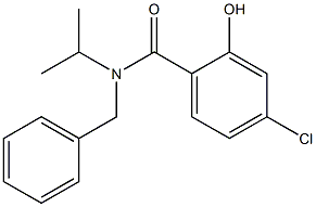 N-benzyl-4-chloro-2-hydroxy-N-(propan-2-yl)benzamide,,结构式