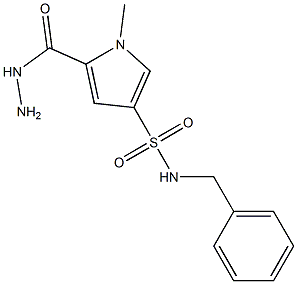 N-benzyl-5-(hydrazinocarbonyl)-1-methyl-1H-pyrrole-3-sulfonamide Struktur