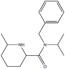 N-benzyl-N-isopropyl-6-methylpiperidine-2-carboxamide 化学構造式