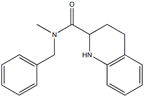 N-benzyl-N-methyl-1,2,3,4-tetrahydroquinoline-2-carboxamide 化学構造式