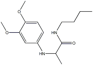 N-butyl-2-[(3,4-dimethoxyphenyl)amino]propanamide 化学構造式