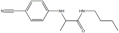 N-butyl-2-[(4-cyanophenyl)amino]propanamide Structure