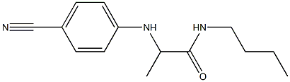 N-butyl-2-[(4-cyanophenyl)amino]propanamide 化学構造式