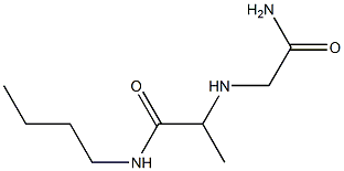 N-butyl-2-[(carbamoylmethyl)amino]propanamide Struktur
