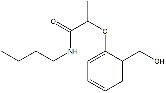 N-butyl-2-[2-(hydroxymethyl)phenoxy]propanamide Structure