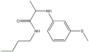 N-butyl-2-{[3-(methylsulfanyl)phenyl]amino}propanamide 化学構造式