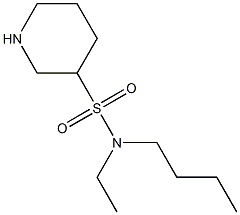 N-butyl-N-ethylpiperidine-3-sulfonamide 化学構造式