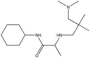 N-cyclohexyl-2-({2-[(dimethylamino)methyl]-2-methylpropyl}amino)propanamide Struktur