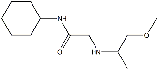 N-cyclohexyl-2-[(1-methoxypropan-2-yl)amino]acetamide 结构式